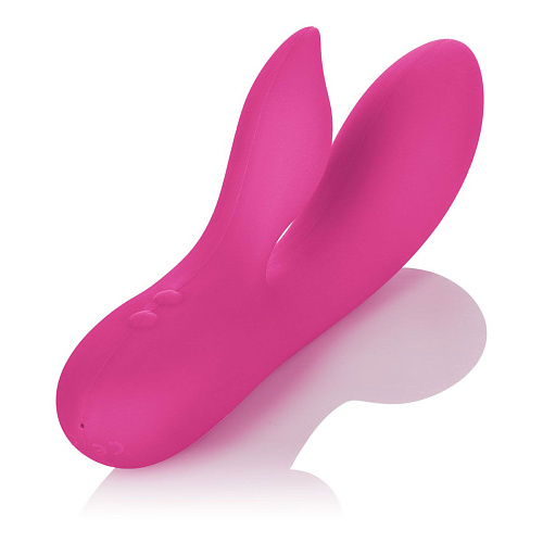 Розовый вибромассажёр с лепестком для стимуляции клитора California Exotic Novelties Silhouette S19 SE-4594-10-3