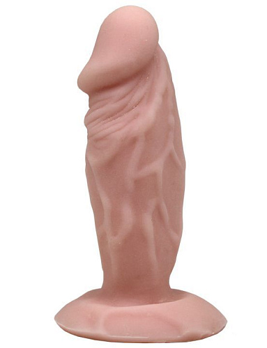Телесная анальная пробка-фаллос на присоске Eroticon 30393 (11 см)