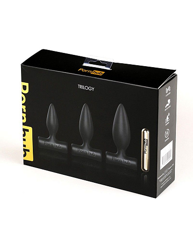 Чёрный анальный набор Pornhub Pornhub Trilogy Anal Training Kit 95705