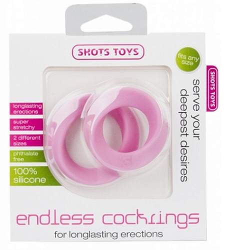 Набор розовых эрекционных колец Shots Media BV Endless Cocking Set SHT041PNK