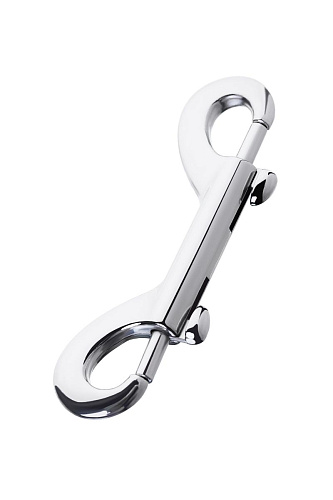 Серебристый двухсторонний карабин ToyFa Metal 712052