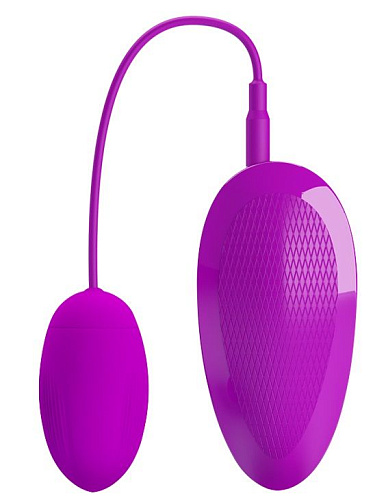Лиловое виброяйцо с удобным пультом управления вибрацией Baile BI-014519