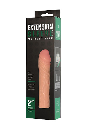 Удлиняющая насадка телесного цвета Sitabella Extension sleeve SB-003ES (17 см)
