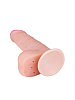 Телесный фаллоимитатор с мошонкой на подошве-присоске LOVETOY (А-Полимер) ART-Style №22 010807 (18,5 см)