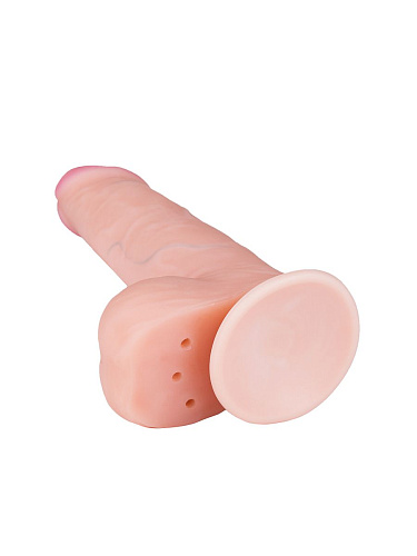 Телесный фаллоимитатор с мошонкой на подошве-присоске LOVETOY (А-Полимер) ART-Style №22 010807 (18,5 см)