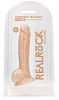 Телесный фаллоимитатор Shots Media BV Silicone Dildo With Balls REA077FLE (22,8 см)