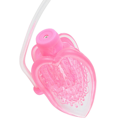 Вакуумная помпа розового цвета с вибрацией Pipedream Mini Pussy Pump Pink PD3233-11
