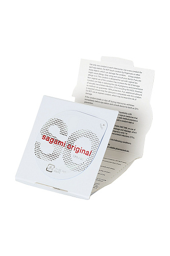 Ультратонкий, прозрачный презерватив Sagami Original 0.02 №1 (1 шт)