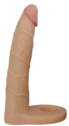 Телесная насадка-фаллоимитатор для двойного проникновения Lovetoy LV1123 (17 см)