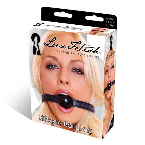 Кляп-шар из силикона с регулирующимся ремнём Lux Fetish LF1797