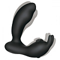 Чёрный массажёр простаты с вибрацией и пультом ДУ The Rabbit Company Prostate Rabbit TRC-013BLK