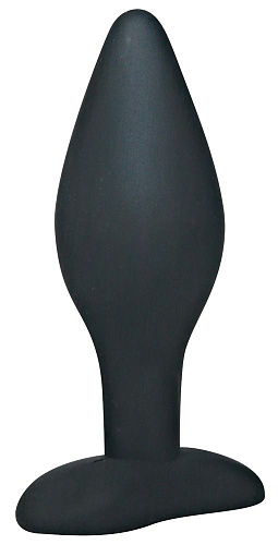Чёрный анальный стимулятор Orion Silicone Butt Plug Large 05037970000 (12 см)