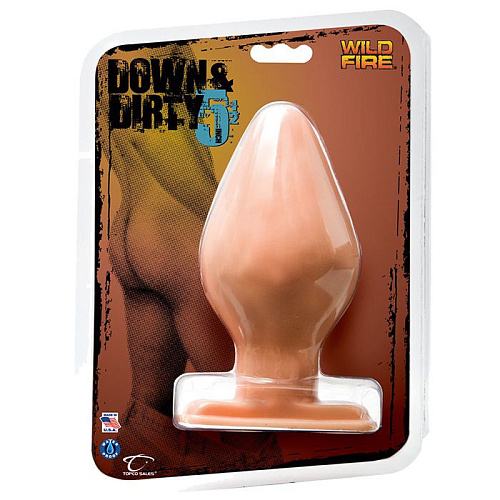 Большая телесная анальная пробка Topco Sales Wildfire Down Dirty Butt Plug 1101106 (16 см)