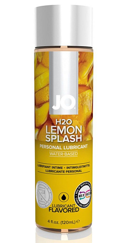 Ароматизированный лубрикант на водной основе со вкусом лимона System JO Flavored Lemon Splash JO40120 (120 мл)