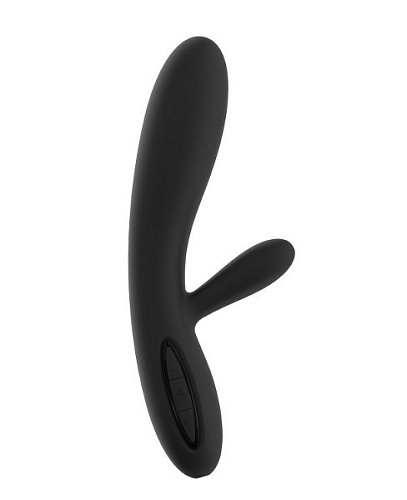 Чёрный вибратор с клиторальным стимулятором Svakom Lucas SLDV-02-02