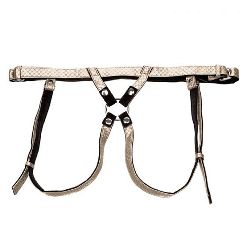 Золотистые трусики для фиксации насадок California Exotic Novelties The Regal Duchess SE-1563-05-3