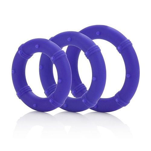 Набор фиолетовых эрекционных колец California Exotic Novelties Posh Silicone Love Rings SE-1369-25-3