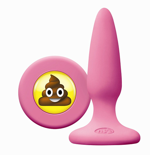 Розовая силиконовая пробка NS Novelties Emoji SHT NSN-0511-04 (8,6 см)