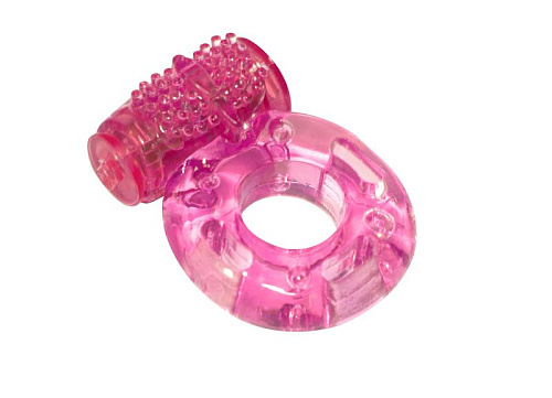 Розовое эрекционное кольцо с вибрацией Lola toys Rings Axle-pin 0114-83Lola