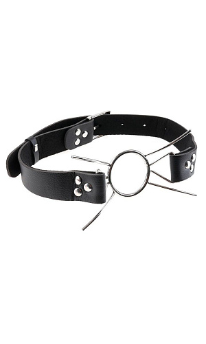Металлический расширитель для рта на кожаном ремешке Pipedream Spider Gag PD3630-00
