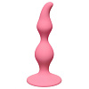 Розовая анальная пробка Lola toys Curved Anal Plug Pink 4105-01Lola (12,5 см)