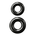 Набор из двух чёрных эрекционных колец NS Novelties Double Stack NSN-1111-73