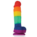 Радужный фаллоимитатор NS Novelties Colours Pride Edition 5 Dildo NSN-0408-05 (17,8 см)
