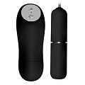 Чёрная вибропуля с пультом ДУ Baile MAGIC X20 BI-014131-1-0803 (10 см)