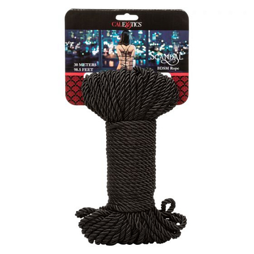 Чёрная веревка для шибари California Exotic Novelties BDSM Rope SE-2711-98-2