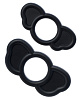 Набор из двух чёрных эрекционных колец 709032