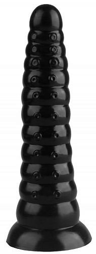 Чёрная коническая анальная втулка Сумерки богов 1016-41 BX DD (25 см)