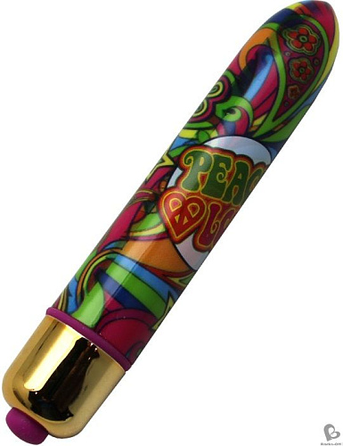 Разноцветная вибропулька Rocks-Off Summer Of Love California Dreamin 10RO90CAL (9 см)