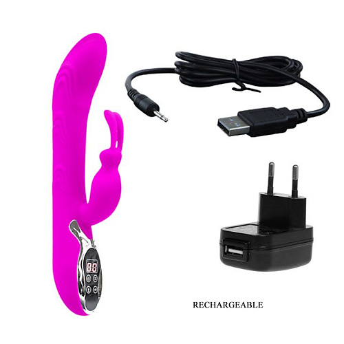 Лиловый вибромассажёр с подогревом Baile Digi Fire BI-014170