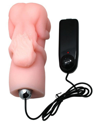 Мастурбатор телесного цвета в виде женского торса с вибрацией Eroticon 30204