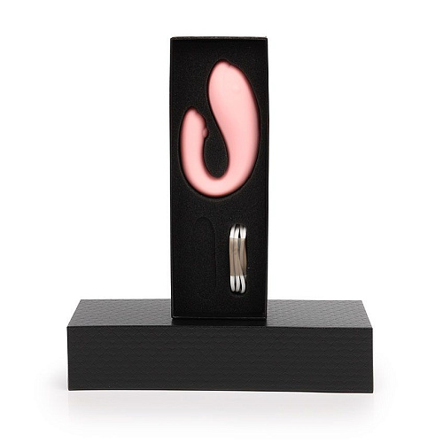 Нежно-розовый вибромассажёр для пар S-HANDE WINTER SHD-S071