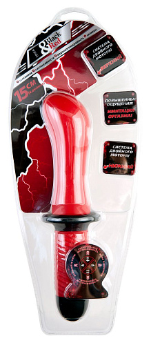 Двусторонний красный вибратор с двойным мотором ToyFa 901340-9 (28 см)