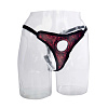Чёрно-красные атласные стринги для страпона California Exotic Novelties Scandal Thong Harness SE-2712-55-3