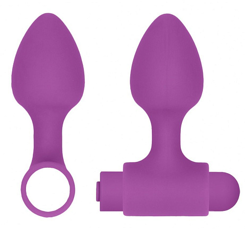 Фиолетовый анальный вибронабор Shots Media BV USB-Rechargeable Anal Set OU444PUR