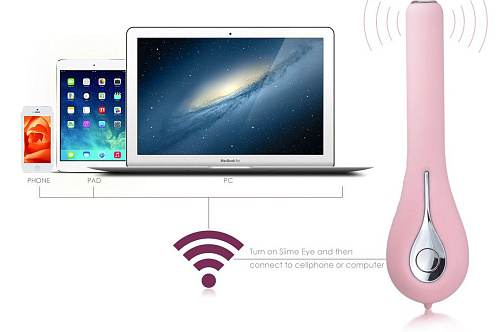 Нежно-розовый вибростимулятор с камерой Svakom Siime Eye SEVW-01PP (16,5 см)