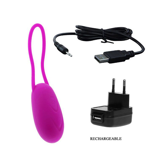 Водонепроницаемое лиловое виброяичко с петелькой Baile Gale BI-014239