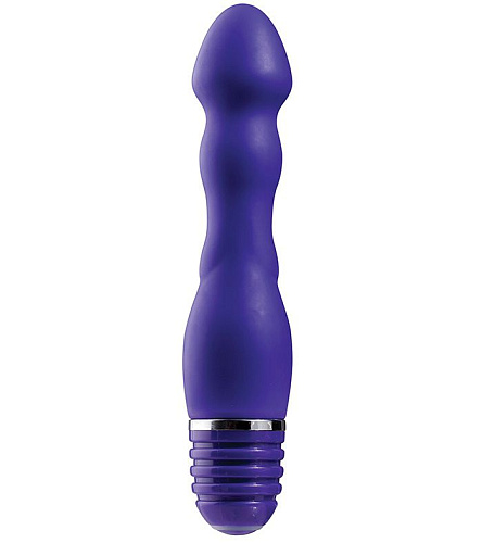 Фиолетовый вибромассажёр для анальной стимуляции Dream Toys PURRFECT SILICONE ANAL VIBE 20819 (15 см)