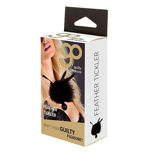 Чёрная метелка с круглой ручкой Blush Novelties FEATHER TICKLER 520120