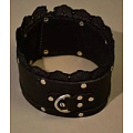 Чёрный ошейник на замке с кружевом Подиум Р2991