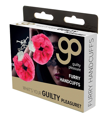 Красные меховые наручники с ключиками Blush Novelties Furry Handcuffs 520051