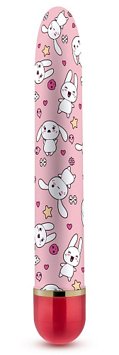 Яркий вибромассажёр с принтом Blush Novelties Sweet Bunny BL-14108 (17,8 см)