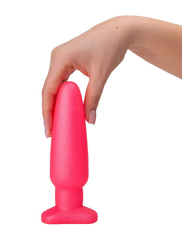 Гладкий розовый анальный плаг LOVETOY (А-Полимер) 436800 (18,5 см)