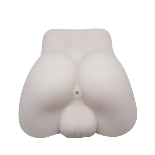 Мастурбатор телесного цвета в виде мужского полуторса с мошонкой и анусом Baile Bigger man BM-009191