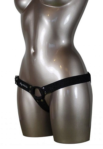 Чёрные трусики с кольцом для фиксации насадок Fun Factory HSBSB0004