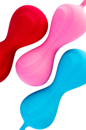 Набор из трёх двойных разноцветных вагинальных шариков Satisfyer Balls J01511