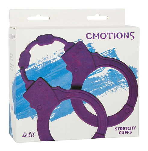 Фиолетовые силиконовые наручники Lola toys Stretchy Cuffs Purple 4008-02Lola